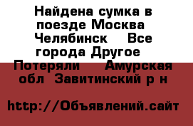 Найдена сумка в поезде Москва -Челябинск. - Все города Другое » Потеряли   . Амурская обл.,Завитинский р-н